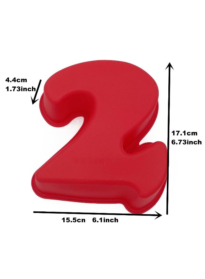 Goldbaking 9 Pieces Middle Size Silicon Number Cake Moulds Silicone Cake Mold (6 inch) - Image 5